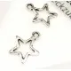 Silberfarbene Stern Anhänger 15x12mm Schmuckanhänger - Schmuckzubehör Anhänger - Leisure-Beads DIY