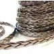 1m synth. taupe Lederband 7mm x 2mm geflochten - Schmuckzubehör - Leisure-Beads DIY