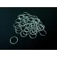 50x Biegering 9mm rund Spaltring silberfarben - Leisure-Beads DIY