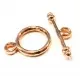 1x rosegoldfarbener Knebelverschluss Ring 9mm - rosegoldfarbenes Schmuckzubehör - Leisure-Beads DIY