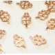 1x rosegoldfarbener Kleeblatt 10,5x6mm Schmuckanhänger - rosegoldfarben Schmuckzubehör