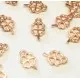 1x rosegoldfarbener Kleeblatt 10,5x6mm Schmuckanhänger - rosegoldfarben Schmuckzubehör - Leisure-Beads DIY