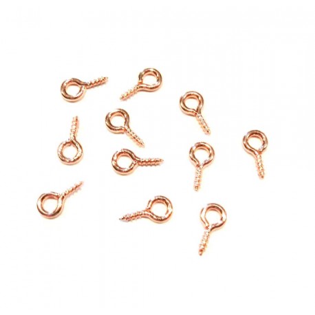 Leisure-Beads - 10x rosegoldfarben Schmuckhaken 10x5mm Perlenhaken - Schmuckzubehör