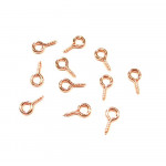 10x rosegoldfarben Schmuckhaken 10x5mm Perlenhaken - Schmuckzubehör