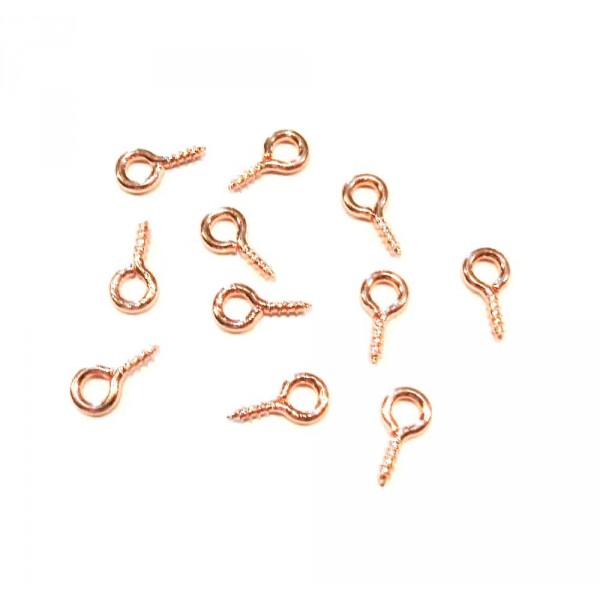 10x rosegoldfarben Schmuckhaken 10x5mm Perlenhaken - Schmuckzubehör - Leisure-Beads DIY