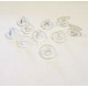 4 Stück Silikon Ohrstopper 11x6mm - Schmuckzubehör Ohrringe basteln