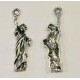 1x silberfarbene Freiheitsstatue Anhänger 34x10mm - Schmuckzubehör