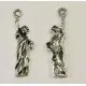1x silberfarbene Freiheitsstatue Anhänger 34x10mm - Schmuckzubehör - Leisure-Beads DIY