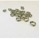 25x silberfarbener Spaltring 5mm Doppelring Bindering - Schmuckzubehör