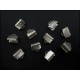 10x silber Bandklemme 8mm silberfarbene Bandklemmen - Schmuckzubehör