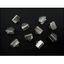 10x silberfarbene Bandklemme 8mm silberfarbene Bandverbinder - Schmuckzubehör