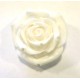 1x weiße Rose Perle 35x20mm Rosenform - Schmuckzubehör