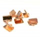 10x rosegoldfarben Bandklemme 10mm - Schmuckzubehör