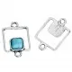 1x türkis silberfarbener Kettenverbinder 22x15mm Zwischenstück - Schmuckzubehör - Leisure-Beads DIY