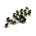 10x bronzefarbene Metallperlen 3mm Minispacer - Schmuckzubehör Metallperle