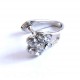 1x silber Strass Collierschlaufe 10mm Anhängerhaken mit Strass - Schmuckzubehör