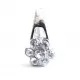 1x silber Strass Collierschlaufe 10mm Anhängerhaken mit Strass - Schmuckzubehör - Leisure-Beads DIY