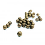 10x bronzefarben Stardust 4mm angerauhte Metallperlen Kugel Spacer - Schmuckzubehör Metallperlen