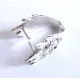1x hellsilber Strass Collierschlaufe 10x17x10,5mm Haken für Anhänger platinfarben - Schmuckzubehör Collierschlaufe - Leisure-Beads DIY