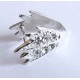 1x hellsilber Strass Collierschlaufe 10x17x10,5mm Haken für Anhänger platinfarben - Schmuckzubehör Collierschlaufe