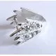1x hellsilber Strass Collierschlaufe 10x17x10,5mm Haken für Anhänger platinfarben - Schmuckzubehör Collierschlaufe - Leisure-Beads DIY