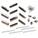 10 gunmetal Bandklemmen 30mm mit Karabiner, Biegeringe und Verlängerungskettchen - gunmetal Schmuckzubehör Set - Leisure-Beads DIY