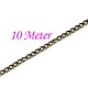 10m bronzefarbene Kette 4x3mm bronze Gliederkette - bronze Schmuckzubehör