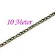 10m bronzefarbene Kette 4x3mm bronze Gliederkette - bronze Schmuckzubehör - Leisure-Beads DIY