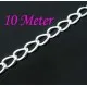 10m hellsilber Gliederkette 5x3,3x0,6mm platinfarben - Schmuckzubehör - Leisure-Beads DIY