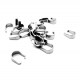 10x Edelstahl Collierschlaufe 9x7x4mm silber Anhängerhaken silberfarben - Schmuckzubehör Collierschlaufe
