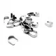 10x Edelstahl Collierschlaufe 9x7x4mm silber Anhängerhaken silberfarben - Schmuckzubehör Collierschlaufe - Leisure-Beads DIY