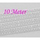 10m hellsilber Gliederkette 4x3x0,7mm platinfarben - Schmuckzubehör