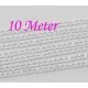 10m hellsilber Gliederkette 4x3x0,7mm platinfarben - Schmuckzubehör - Leisure-Beads DIY