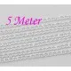 5m hellsilber Gliederkette 4x3x0,7mm platinfarben - Schmuckzubehör - Leisure-Beads DIY