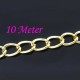 10m vergoldete Gliederkette 5,5x3,5x0,7mm - goldfarbenes Schmuckzubehör