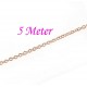 5m rosegoldfarbene Gliederkette 1,5x1,3mm - Rosegoldfarben Schmuckzubehör