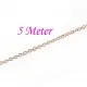 5m rosegoldfarbene Gliederkette 1,5x1,3mm - Rosegoldfarben Schmuckzubehör - Leisure-Beads DIY