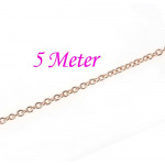 5m rosegoldfarbene Gliederkette 1,5x1,3mm - Schmuckzubehör