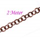2m kupferfarbene Kette 10mm kupfer Gkiederlkette - kupfer Schmuckzubehör