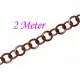 2m kupferfarbene Kette 10mm kupfer Gkiederlkette - kupfer Schmuckzubehör - Leisure-Beads DIY