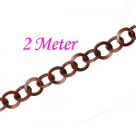 2m kupferfarbene Gliederkette 10mm - Schmuckzubehör