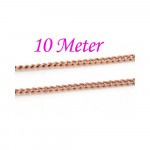 10m kupferfarbene Gliederkette 1,5x1mm - Schmuckzubehör