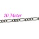 10m gunmetal Figarokette 7,5x3,4mm und 4x3mm - gunmetal Schmuckzubehör
