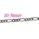 10m gunmetal Figarokette 7,5x3,4mm und 4x3mm - gunmetal Schmuckzubehör - Leisure-Beads DIY