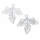 1x Edelstahl Blatt 25x23mm Schmuck Anhänger - Edelstahl Schmuckzubehör - Leisure-Beads DIY