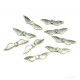 2x silberfarbene Engelsflügel 23x5mm Metallperlen - Schmuckzubehör Metallperlen