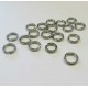 5x Edelstahl Spaltring 6mm Doppelring im Döschen runder silber Biindering - Schmuckzubehör