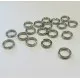 5x Edelstahl Spaltring 6mm Doppelring im Döschen runder silber Biindering - Schmuckzubehör - Leisure-Beads DIY