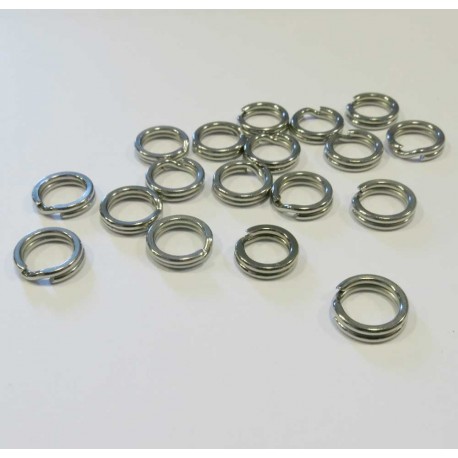 Leisure-Beads - 5x Edelstahl Spaltring 6,3mm x 1,8mm Doppelring - Schmuckzubehör