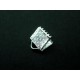 Silber Bandklemme 6mm silberfarben